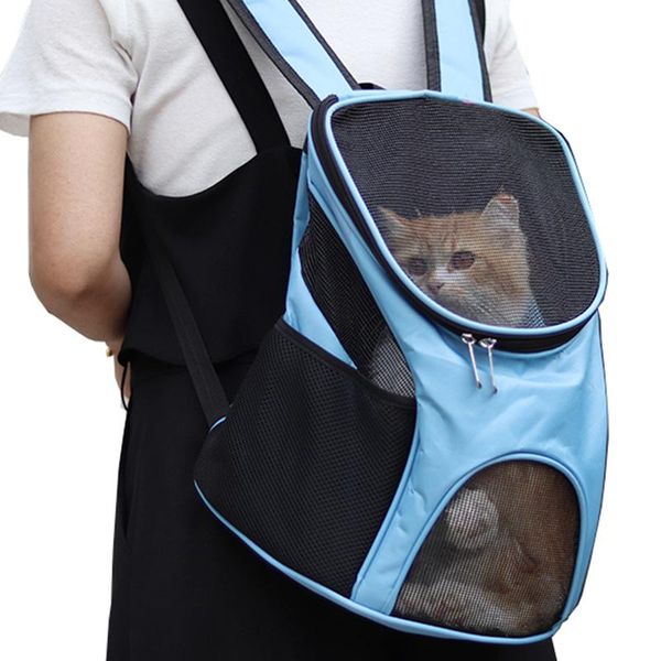 

pet carrier backpack dog bags portable puppy front carrying travel bag head out mesh breathable small for car seat covers