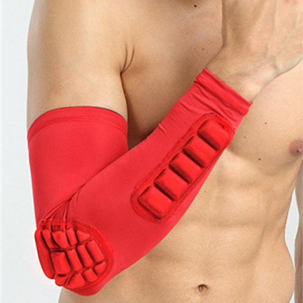 

elbow & knee pads 1 pair compression arm sleeve cycling basketball crashproof support lengthen breathable protector, Black;gray