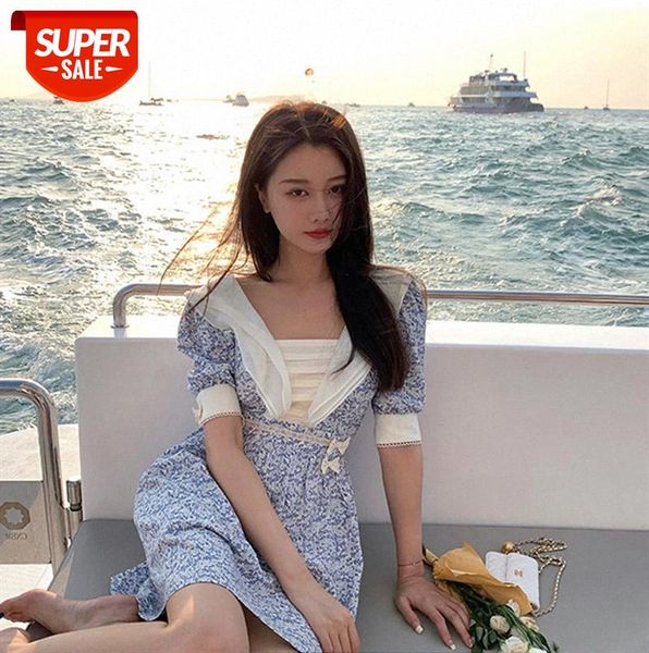 

[slightly drunk lolita jenny floral dress] japanese atmosphere and temperament girly v-neck mid-length dress #ph02, Black;gray