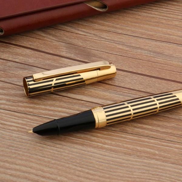 

posture correction brand 200 fountain pen golden metal business office school supplies ink pens