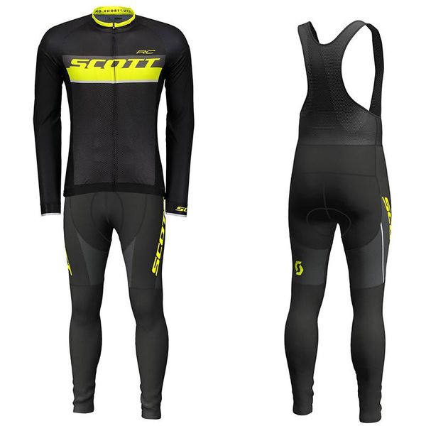 

scomen cycling jersey set mtb bike wear clothes autumn long sleeve bicycle clothing ropa sets racing, Black;blue