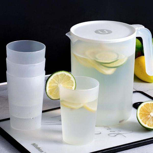 

mats & pads 1 set plastic cold water kettle with cups transparent pitcher teapot