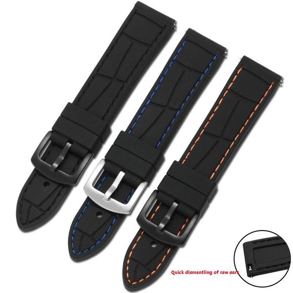

watch bands 20mm 22mm waterproof silicone band adaptation huawei 2 gt pro honer magic dream smart accessories, Black;brown
