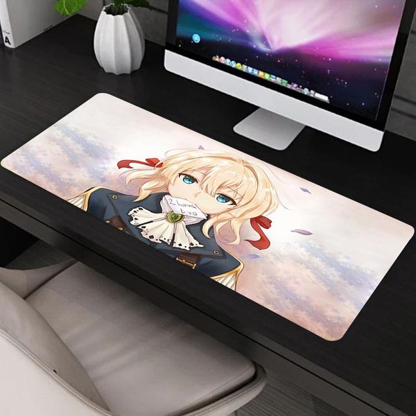 

mouse pads & wrist rests violent evergarden mousepad mat gaming gamers accessories xxl pad pc gamer cabinet large carpet kawaii mausepad ani