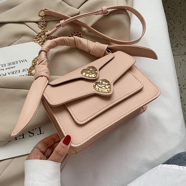 

evening bags elegant female small tote bag 2021 fashion pu leather women's designer handbag chain shoulder messenger