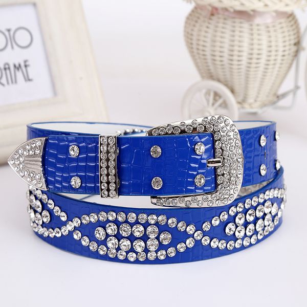 

2021 new wide crystal rhinestone belts for women luxury alloy buckle brand strap fashion designer leather belt woman for jeans, Black;brown