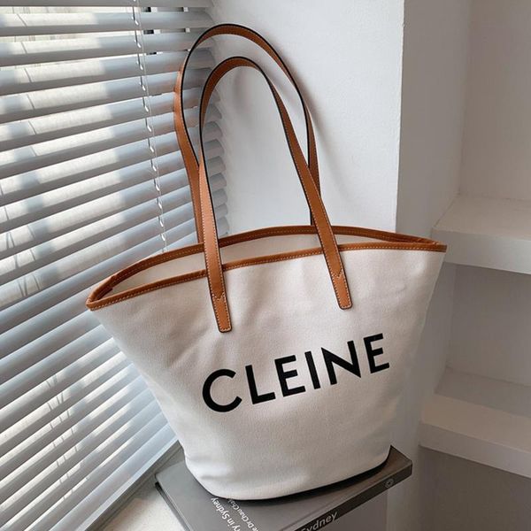 

evening bags 2021 retro letter printing summer canvas fashion western style high-quality high-capacity women's single shoulder tote han