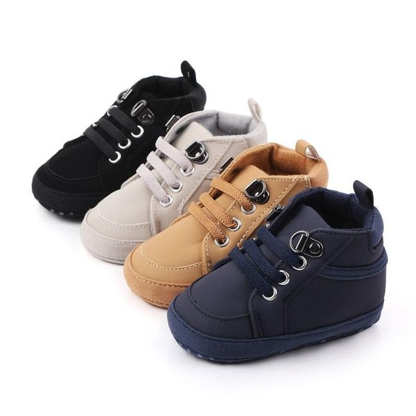 

first walkers baby shoes boy born infant toddler casual comfor cotton sole anti-slip pu leather crawl crib moccasins