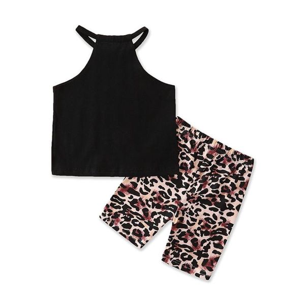 

clothing sets ma&baby 1-6y child kid girls clothes summer halter sleeveless vest leopard shorts outift costumes dd43, White