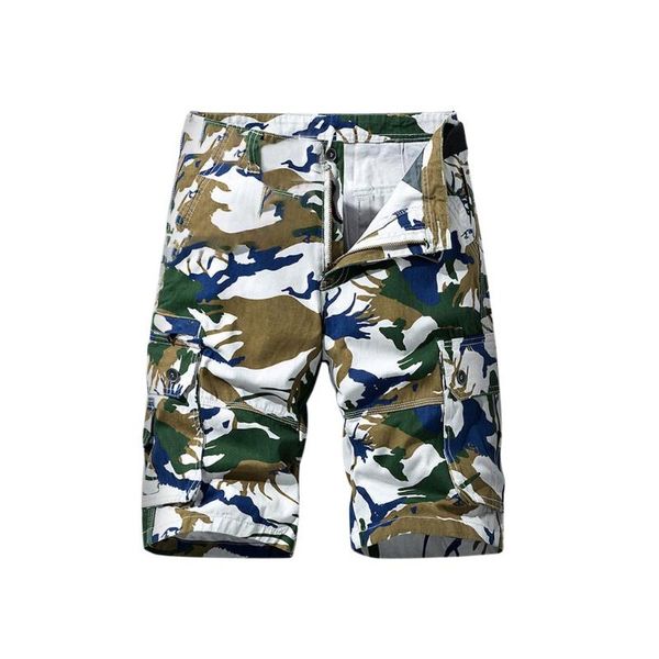 

men's shorts kancoold men summer button comouflage print cotton multi-pocket overalls casual cargo pants sweatpants jul9, White;black