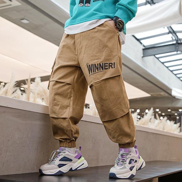 

trousers fashion boys harem pants casual letters print cotton cargo loose sweatpants for kids baby teens children's, Blue