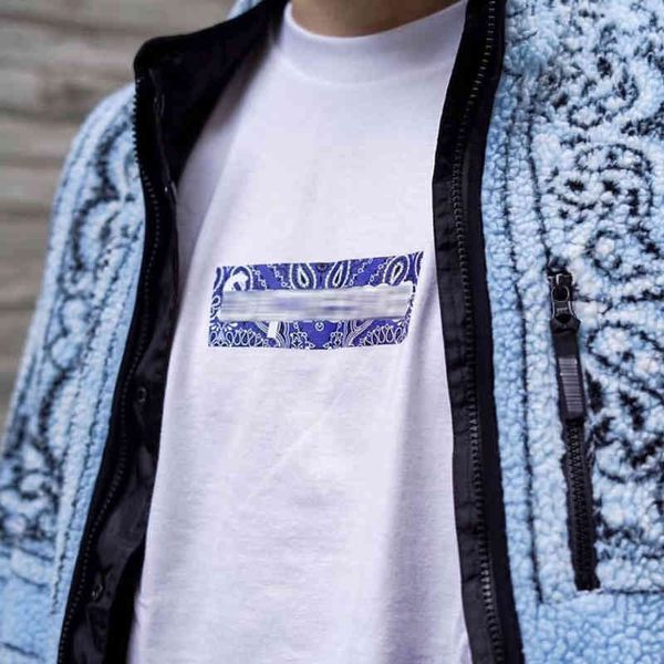 

men's t-shirts ceiling certified bandana box cashew blossom short sleeve loose and fashionable t-shirt for men x1hg, White;black