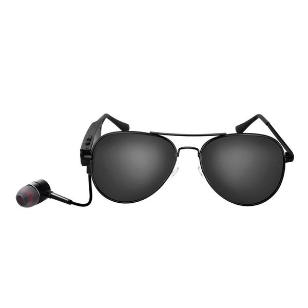 

fashion sunglasses frames aohogod driving headset music bluetooth glasses for men and women polarized, Black