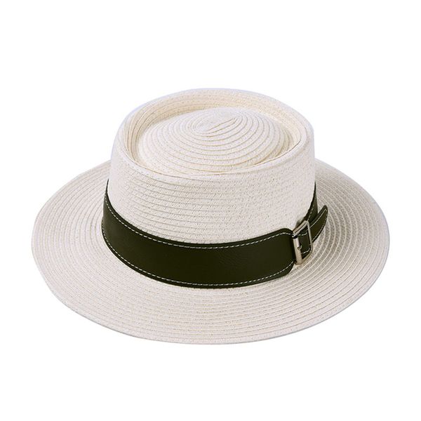 

black porkpie straw sun hat women panama fedora black white jazz summer hat travel vintage brand beach flat brim cap, Blue;gray