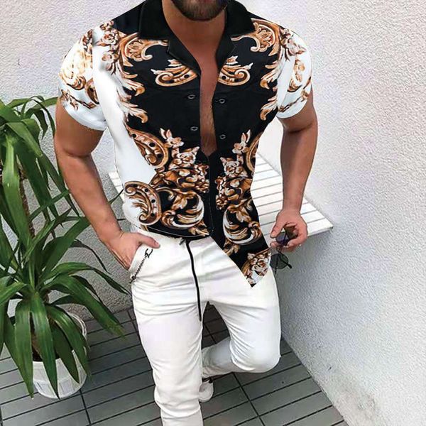 

dresses summer loose casual shorts men's shirt, White;black