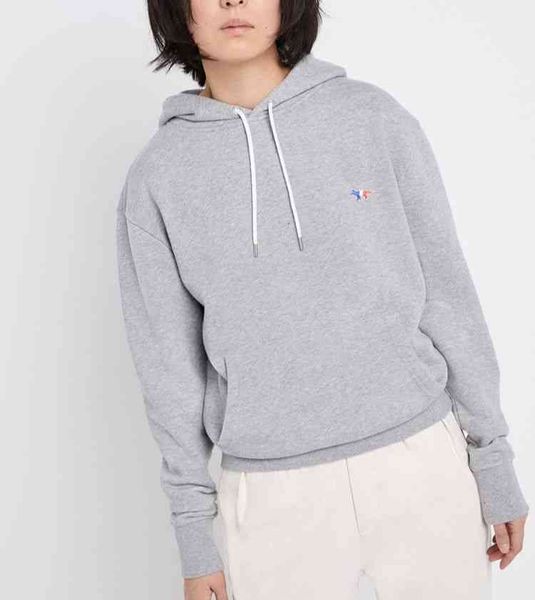

women's hoodies & sweatshirts raposa bordada camisola com capuz de algodÃ£o das mulheres e dos homens novo inÃ­cio do outono manga longa, Black
