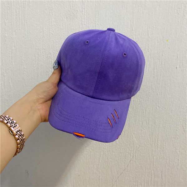 

personality hole color contrast beggars baseball spring summer simple outdoor sun hat solid cap, Yellow