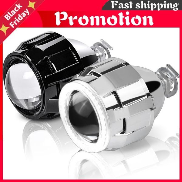 

other lighting system 2.5 inch projector lens bi-xenon fit h4 h7 socket car headlight use h1 hid bulb for retrofit replacement auto headlamp