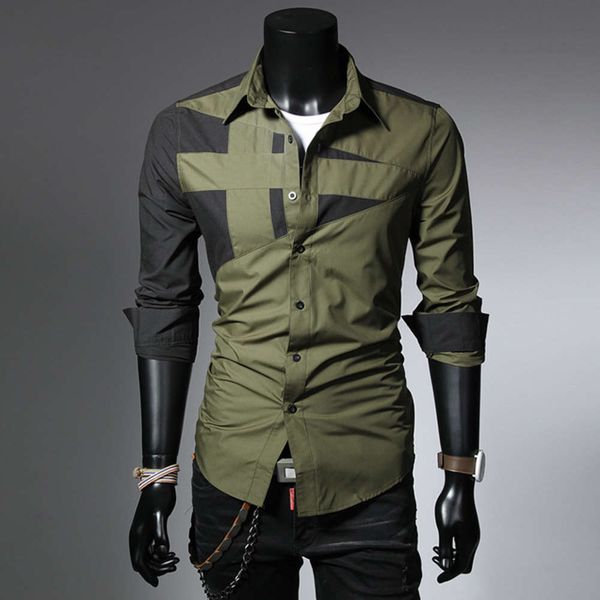 

men's casual shirts shirt spring and autumn men's casual long sleeve fashion versatile color matching c01 7i4j vfl3, White;black