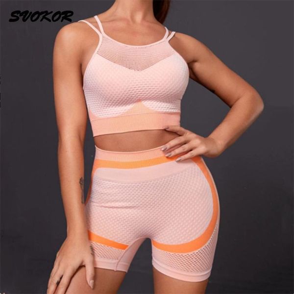 

yoga outfit svokor women sports set summer breathable sportswear shorts fitness gym stretch bra running tracksuit