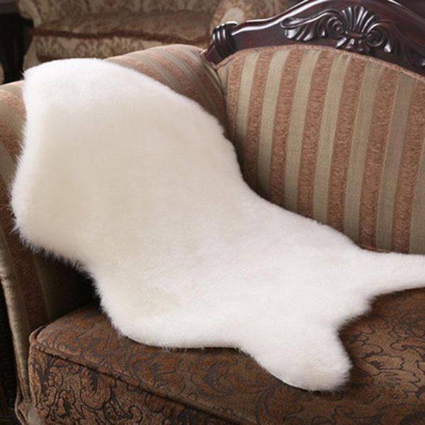 

carpets soft hairy carpet sheepskin chair cover seat pad plain skin fur fluffy area rugs washable bedroom faux mat