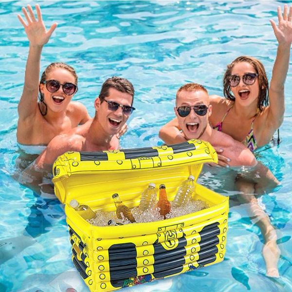 

pool & accessories inflatable treasure box ice bucket beverage cooler bar ktv basin outdoor beach holiday party drink fruit iced holder