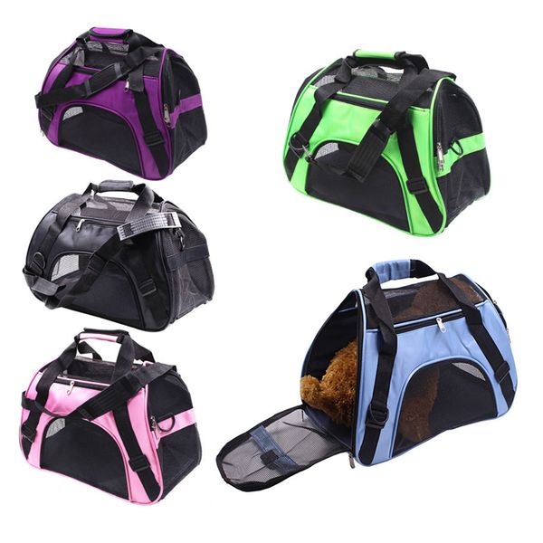 Faltbare Haustier-Tragetasche, tragbarer Rucksack, weich geschlungener Hundetransport, Outdoor-Taschen, atmungsaktive Hundekorb-Handtasche, 47 x 30 x 23 cm