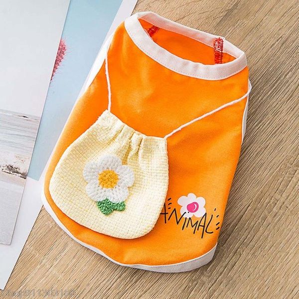 

dog clothes for small dogs cute summer pets t-shirt with a bag puppy pet cat vest fabric t shirt apparel costumes