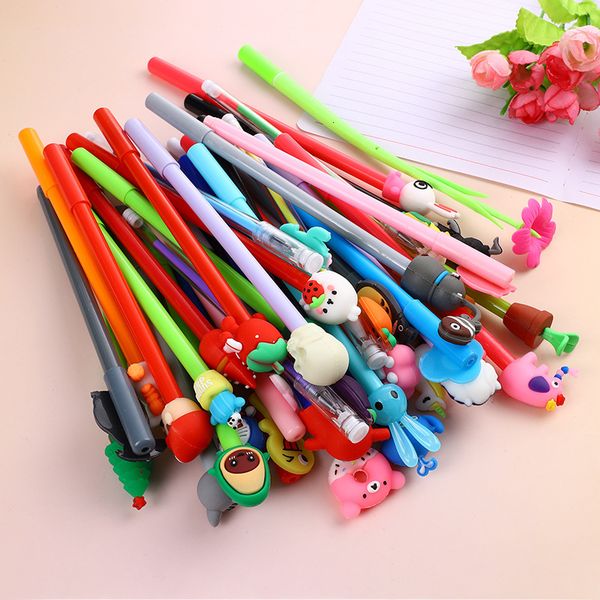 

painting pens direct sale creative signature student stationery activity gift cute cartoon water pen, Black;red