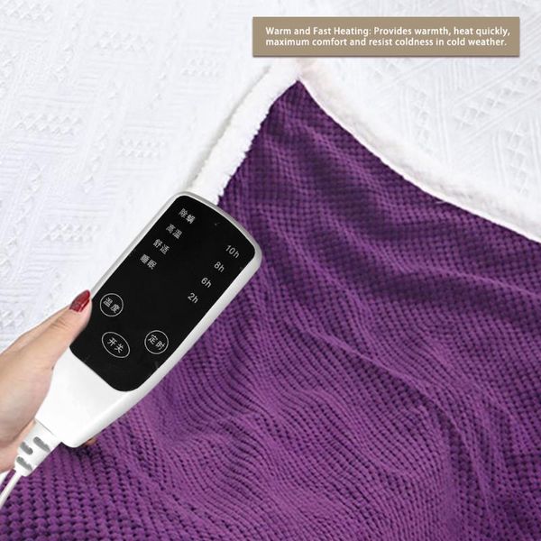

blankets 2 size 60w electric blanket washable double-sided plush warmer heating knee pads shoulder shawl