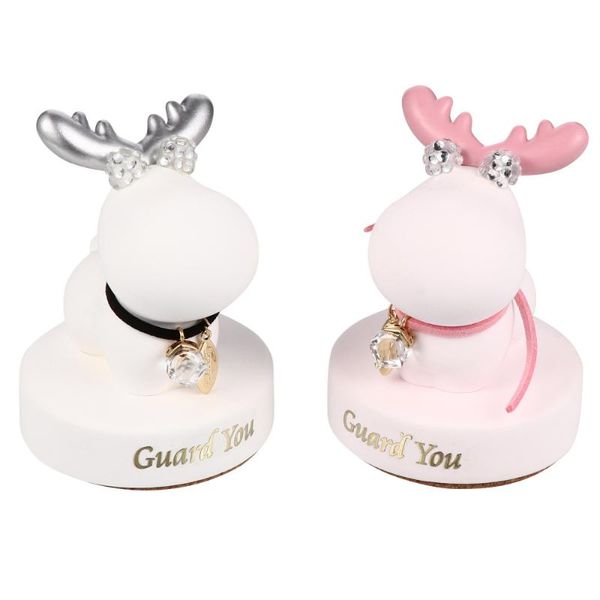 

2pcs resin deer figurine statue tablesculpture ornament decor decorative flowers & wreaths