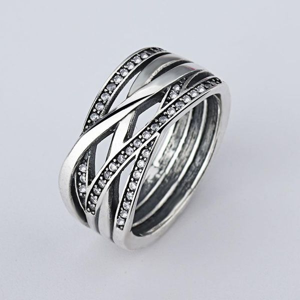 

cluster rings wholesale sale fashion jewelry pave setting charm compatible with original 925 silver retro woman ring cross, Golden;silver