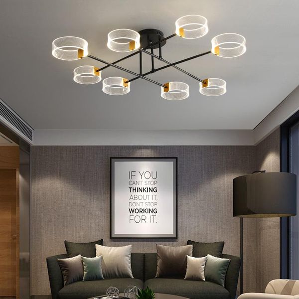 

led chandelier lights indoor black branching for living dining room bedroom kitchen acrylic ceiling lamp surface mount chandeliers