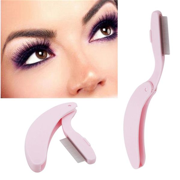 

hair brushes portable mini eyelash extension tool foldable comb make up tools women eyebrow, Silver
