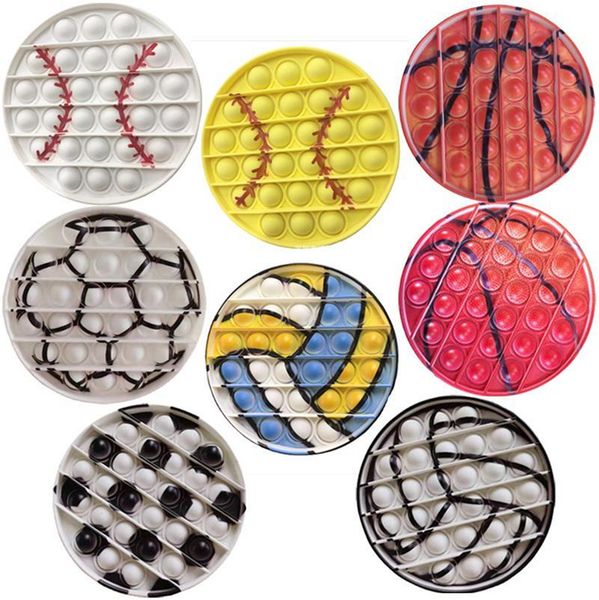 

new sports baseball push silicon toy sensory bubbles simple dimples fidget games board children focus toys adults decompression