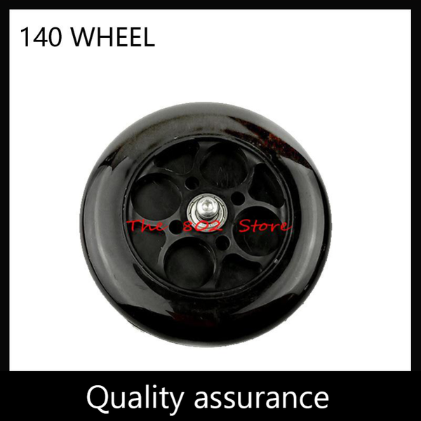

motorcycle wheels & tires 6 inch 140mm pu solid tire polyurethane front wheel kit for small surf electric scooters mini folding scooter