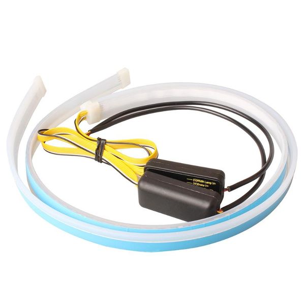 

interior&external lights 2x drl daytime running lamp waterproof car headlight decorative led strip dual color streamer light flexible turn s