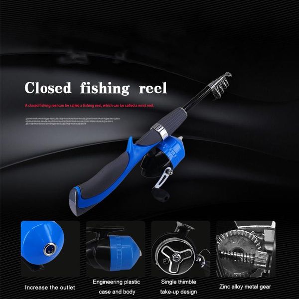 

dequ type spherical closed plastic fishing reel ice blue built-in line baitcasting reels