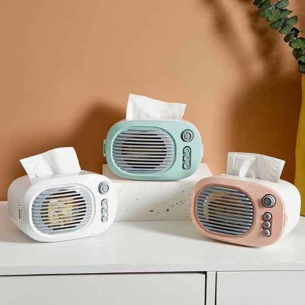 

tissue boxes & napkins modern radio model box abs home decor creative napkin deskpaper holder living room storage desk organizer