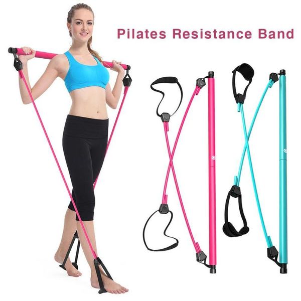 

yoga band fitness accessories pilates bar exercise multifunctional chest expander arm puller resistance bands