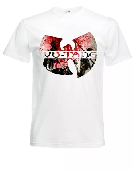 

wu tang clan logo white mens t-shirt men rock band tee shirt, White;black