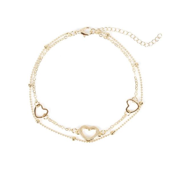 

link, chain changyi 2021 trend women tassel finger bracelet love heart bohemian charms multi charm bracelets for hand jewelry, Black