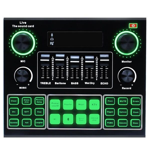 

sound cards v9 bluetooth card usb headset microphone webcast live streaming phone computer singing