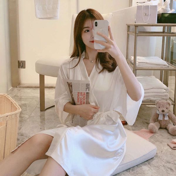 

bathrobe bathrobe ice silk 50.50 women's pajamas