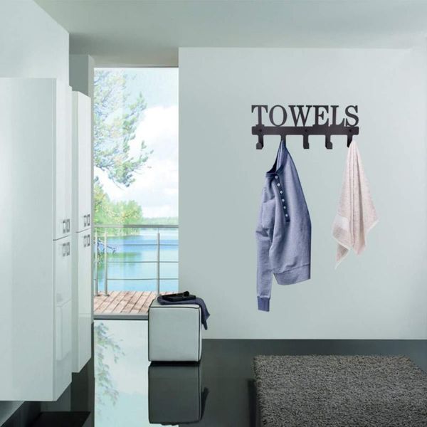 

hangers & racks home kitchen bathroom portable five hooks clothes drying towel iron balcony traveling camping towelhook