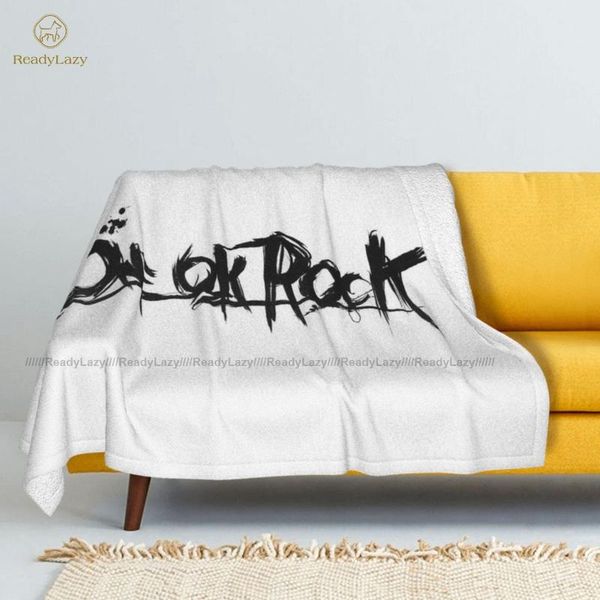 

blankets one ok rock blanket soft bedspread cozy sherpa fleece camping