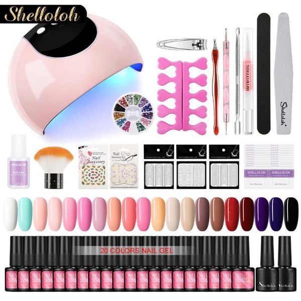 

7ml manicure set nail gel polish kit varnish art sets uv lamp dryer tools for kit1