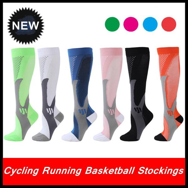 

sports socks man cycling equipment sport woman running long compression basketball trekking lot anti slip nursing high, Black