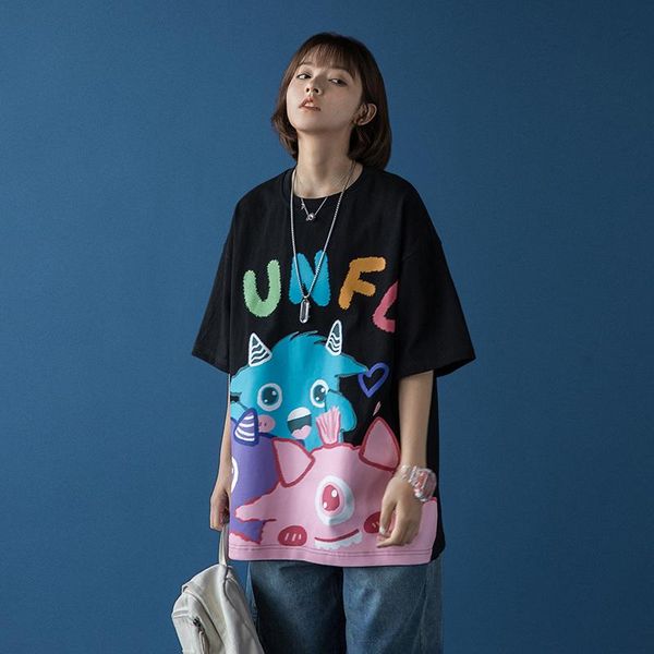 

women's t-shirt cartoon pattern clothing 2021 summer funny plus size tee anime short sleeve kawaii fashion y2k clothes, White