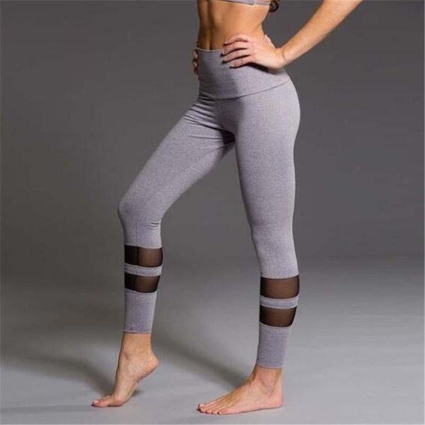 

yoga outfits fitness sports leggings for women tight mesh pants running tights femlae, White;red